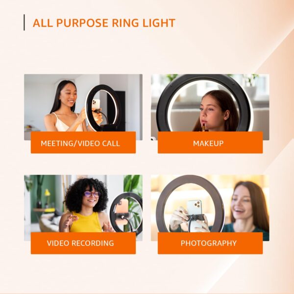 1774585918_Amazon-Basics-12-inch-Professional-LED-Ring-Light-with-Tripod-Stand-3-Color-Temperature-Modes-10-Brightness-Settings-Suitable-for-Photoshoot-Makeup-Videography.jpg Amazon Basics 12-inch Professional LED Ring Light with Tripod Stand | 3 Color Temperature Modes | 10 Brightness Settings | Suitable for Photoshoot, Makeup, Videography