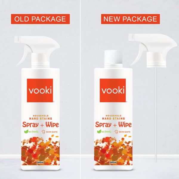 Vooki Eco-Friendly Kitchen Cleaning Spray & Lime Scale Remover Combo for Bathroom, Tap, Hard Water Stains, Gas Stove, Chimney, Tough Grease & Stains, Home and Commercial Use - 500ml (Pack of 2)