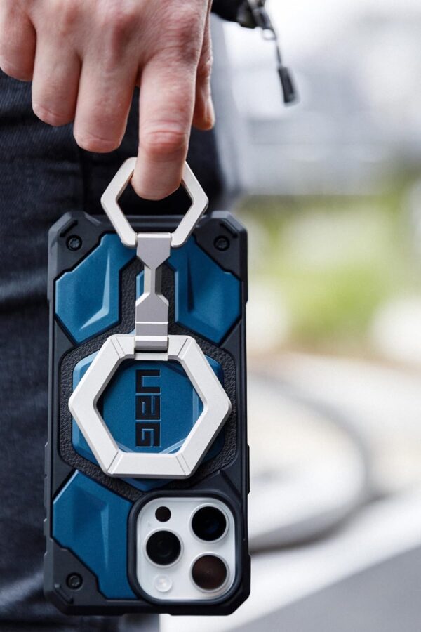 Urban Armor Gear UAG Magnetic Phone Ring Stand Compatible with Mag-Safe Magnet, Removable Metal Finger Ring Grip & 360 Rotation Adjustable Kickstand for iPhone 17/16/15, Galaxy S26/S25/S24 - Black