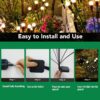 Best Diwali decoration Solar 8 LED Firefly garden light waterproof Auto on night day off best garden decoration light for your balconey,plant,garden decoration best item (warm yellow) (1)