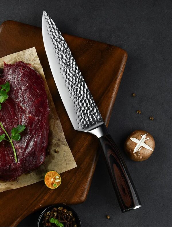 Professional Japanese Chef Knife 8 Inch Sharp Kitchen Knife High Carbon Stainless Steel Hand Forged Chefs Knife for Cooking