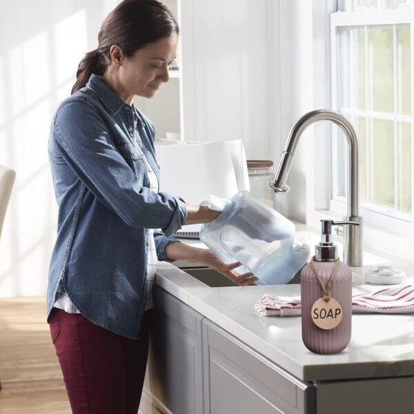 SKADIOO Liquid Soap Dispenser|Sanitizer Dispenser, Lotion, Shampoo Dispenser | 3 Handwash Bottle for Kitchen | Soap Dispenser for Wash Basin | 300 ML (Pack of 3,)