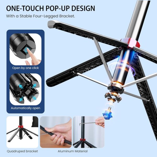 1774618684_Q185-Auto-Face-Tracking-AI-Gimbal-Selfie-Stick-Tripod-StandDetachable-Bluetooth-Remote-Compatible-for-iPhoneAndroid-Best-for-VloggingPhoto-Shoot-Q185-AUTO-FACE-Tracking-Selfie-Stick.jpg Q185 Auto Face Tracking AI Gimbal Selfie Stick Tripod Stand,Detachable Bluetooth Remote Compatible for iPhone/Android, Best for Vlogging/Photo Shoot (Q185 AUTO FACE Tracking Selfie Stick)