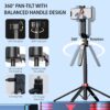 Q185 Auto Face Tracking AI Gimbal Selfie Stick Tripod Stand,Detachable Bluetooth Remote Compatible for iPhone/Android, Best for Vlogging/Photo Shoot (Q185 AUTO FACE Tracking Selfie Stick)