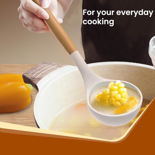 AGARO Silicone Spatula Set of 3, Large Heat Resistant Spatula for Cooking, Baking and Mixing, Non-Stick Cookware for Kitchen, BPA Free, Flexible, Seamless Design, Royal, Ivory