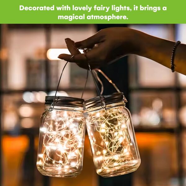 1774623572_Litverse-Hanging-Solar-Mason-Jar-Light-20LEDs-with-Jar-and-Hanger-IP65-Waterproof-Decorative-Solar-Lantern-Table-Light-for-Outdoor-Lawn-Home-Garden-Yard-Patio-Decor-Warm-White-Pack-1.jpg Litverse Hanging Solar Mason Jar Light, 20LEDs with Jar and Hanger, IP65 Waterproof Decorative Solar Lantern Table Light for Outdoor Lawn Home Garden Yard Patio Decor, Warm White - Pack 1