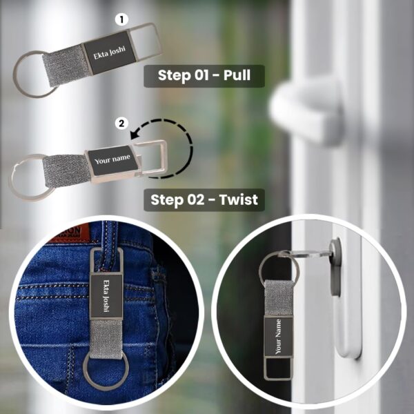 Giftana 3 in 1 Personalized Pen with Keychain and Mobile Stand with Name, Customized Gifts for Men and Women, Personalized Gift for Doctors, New Year Corporate Gift Set for Employee