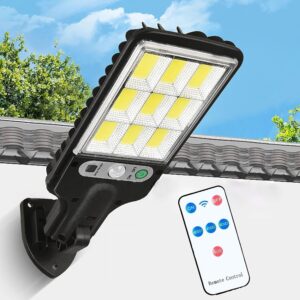 180W Led Solar Street Light Outdoor,10000LM IP65 Waterproof Solar Security Flood Lights Outdoor Motion Sensor, Wired Security Solar Powered Flood Lights for Indoor, Outside (Pack of 1)