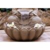 Resin 3Ft Buddha Statue Decorative Water Fountains for Outdoor Living Room, Office, Garden & Table Top Waterfall Indoor & Outdoor (Biege)