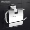 Plantex 304 Grade Stainless Steel Tissue Paper Holder/Toilet Paper Roll Holder/Toilet Paper Holder for Bathroom Accessories - Splash (Chrome)