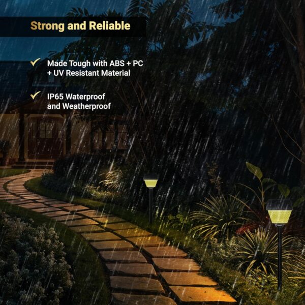 Dylect® Luxe Decorative Solar Light for Garden Outdoor, Balcony, Terrace, Multi Color LED, IP65 Waterproof, Wireless Remote, Solar Spike Light/Pathway Light- Ground Mount, Auto On-Off (Pyramid Shape)