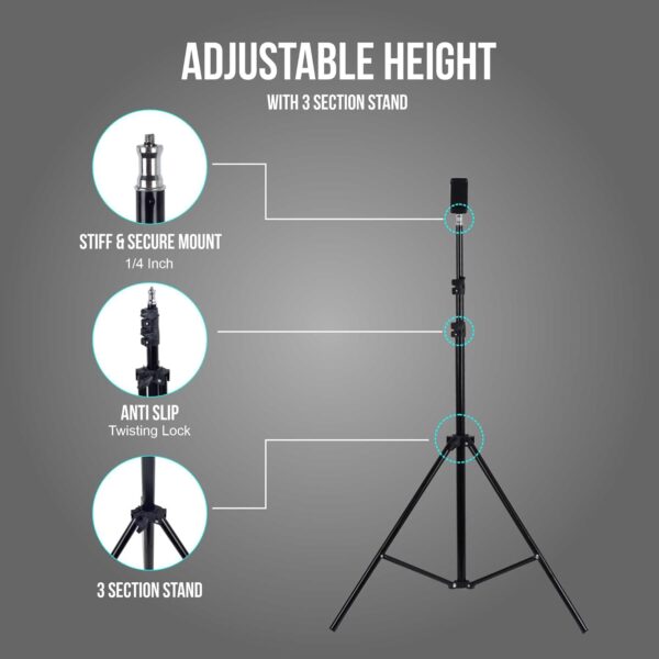 1774658396_Amazon-Basics-7-Feet-Tripod-Stand-with-Mobile-Phone-Holder-Suitable-for-Mobiles-Lights-Reflectors-and-Cameras.jpg Amazon Basics 7 Feet Tripod Stand with Mobile Phone Holder, Suitable for Mobiles, Lights, Reflectors and Cameras