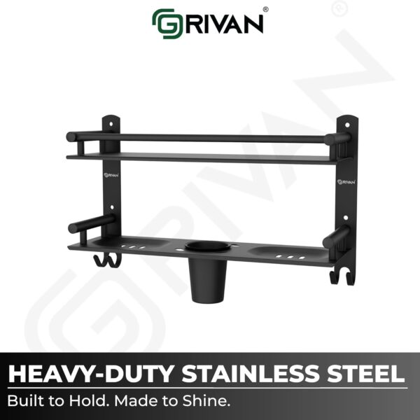 1774661470_GRIVAN-5-in-1-Heavy-Duty-Stainless-Steel-Bathroom-Shelf-Racks-with-Dual-Soap-Holder-Toothbrush-Holder-and-Tumbler-for-Bathroom-Accessories-and-Fittings-Black-Matte.jpg GRIVAN 5 in 1 Heavy-Duty Stainless Steel Bathroom Shelf Racks with Dual Soap Holder, Toothbrush Holder and Tumbler for Bathroom Accessories and Fittings (Black Matte)