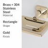 Aquarium Bath Soap Dish/Holder/Tray for Bathroom, Kitchen | Made with Stainless Steel 304 & Brass | PVD Rose Gold Finish | Ideal Bathroom Accessories for Bathroom | Ellen (Gold)