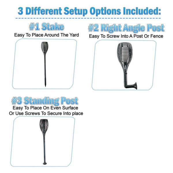 LITVERSE Solar Torch Lights | 96 LED Flickering Flame |2200 mAh | 3 Modes | Auto On/Off | Waterproof Outdoor Landscape & Wall Lighting for Garden, Patio, Yard, Balcony, Restaurant, Diwali | Pack of 2