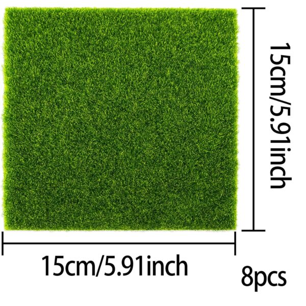 1774685652_8-Pcs-Miniature-Decorations-with-Grass-Mat-for-Decoration-5.95.9in-Green-Grass-Mat-Miniature-Garden-Decorations-Indoor-Outdoor-DIY-Fairy-Garden-Accessories-Shelf-Window-Display-Decor-Set.jpg 8 Pcs Miniature Decorations with Grass Mat for Decoration, 5.9*5.9in Green Grass Mat & Miniature Garden Decorations - Indoor Outdoor DIY Fairy Garden Accessories, Shelf Window Display Decor Set