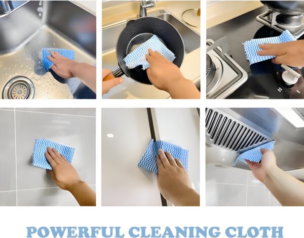Reusable Cleaning Wipe, Household &Kitchen Towels,Disposable Cleaning Cloth, Dish Cloth Dish Towels Dish Rags Reusable Kitchen Paper Towels, Wash Towels, 1 Rolls of Approx 80 Sheets