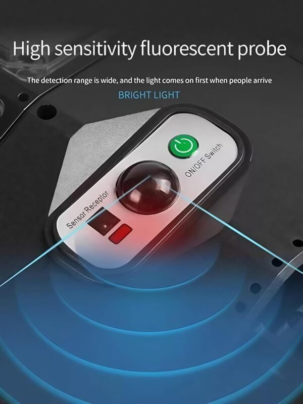 250W Solar Street Light Outdoor, Waterproof LED Lamp with Motion Sensor & Pole, Dusk to Dawn, Wireless ABS Cool White Light for Home, Garden, Wall & Pathway