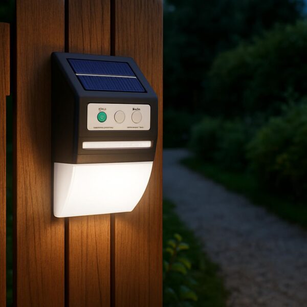 Gesto Solar Wall Light with Motion Sensor – Waterproof Outdoor Wall Lamp & 3 Modes | 1200mAh Battery, Auto Day Off & Night On | Solar Light for Garden, Fence, Balcony, Patio, Yard & Stair Lighting