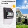 Gesto Solar Wall Light with Motion Sensor – Waterproof Outdoor Wall Lamp & 3 Modes | 1200mAh Battery, Auto Day Off & Night On | Solar Light for Garden, Fence, Balcony, Patio, Yard & Stair Lighting