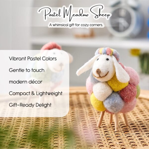 1774704732_Nostrae-by-Ekhasa-Felt-Sheep-Figurine-Set-of-2-Handcrafted-Wool-Lamb-Showpiece-with-Wooden-Legs-Cute-Miniature-Animal-Figurines-for-Table-Shelf-Home-Decor-Decorative-Collectible-Gift-Item.jpg Nostrae by Ekhasa Felt Sheep Figurine Set of 2 | Handcrafted Wool Lamb Showpiece with Wooden Legs | Cute Miniature Animal Figurines for Table, Shelf & Home Decor | Decorative Collectible & Gift Item