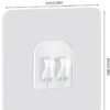 Seamless Adhesive Wall Mount Holder–Transparent Heavy Duty Sticky Hooks for Kitchen, Bathroom, Living Room & Office–Damage-Free Organizer for Racks, Shelves, Towel Bars & Accessories-Pack of 10