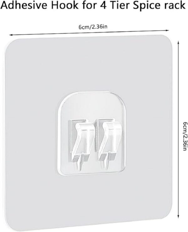 Seamless Adhesive Wall Mount Holder–Transparent Heavy Duty Sticky Hooks for Kitchen, Bathroom, Living Room & Office–Damage-Free Organizer for Racks, Shelves, Towel Bars & Accessories-Pack of 10