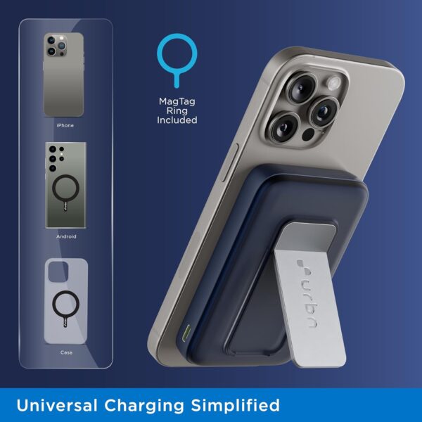 1774730535_URBN-10000mAh-Frost-MagSafe-Power-Bank-with-Built-in-Stand-15W-Magnetic-Wireless-Charging-20W-USB-C-PD-Fast-Charging-Ultra-Compact-Pass-Through-Charging-MagTag-Ring-Blue.jpg URBN 10000mAh Frost MagSafe Power Bank with Built-in Stand | 15W Magnetic Wireless Charging | 20W USB-C PD Fast Charging | Ultra Compact | Pass-Through Charging | MagTag Ring | (Blue)