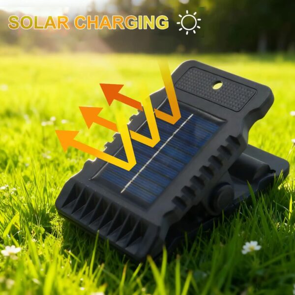 Solar Light with Motion Sensor Solar Powered Light for Outdoor/Garden, Solar Clip Lights for Home Security with inbuilt Battery [Solar Charging] Warm White