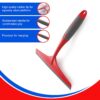 Cello Kleeno Platfrom and Glass Plastic Wiper | Featuring Dual-Purpose Design, Rubberised Handle for Comfortable Grip, Hanging Provision | Ideal for Home, Kitchen & Office | Red and Grey