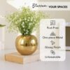 1774753071_Nostrae-by-Ekhasa-Unbreakable-Metallic-Ball-Flower-Vase-for-Home-Decor-Aesthetic-Flower-Vase-Gift-for-Living-Room-Decorative-Metal-Vase-Gift-for-Wedding-Housewarming.jpg Nostrae by Ekhasa Unbreakable Metallic Ball Flower Vase for Home Decor | Aesthetic Flower Vase Gift for Living Room | Decorative Metal Vase Gift for Wedding, Housewarming