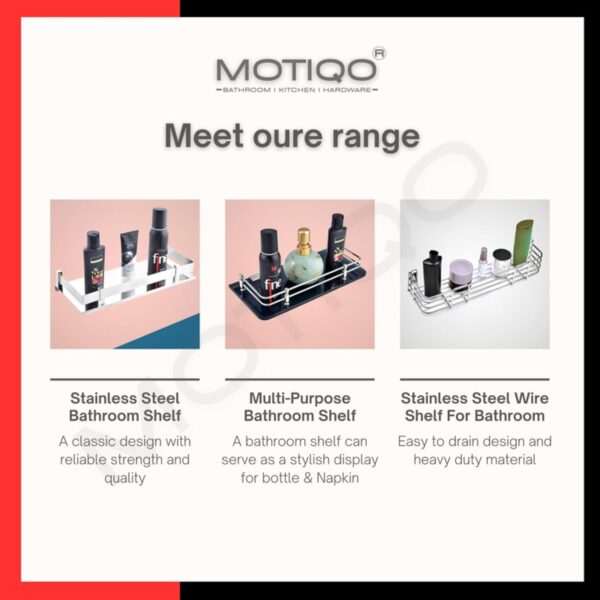 Wall Mount Black Glass Shelf for Bathroom Rack, Kitchen Shelf, Bathroom Accessories, Rack Shelves (18X6 INCH, PACK-02)