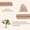 100% Cotton Mesh Net Vegetable Fruit Fridge Bag | Eco-friendly Natural White Washable Reusable Drawstring Zip Bags For Food Storage | Multipurpose Kitchen Organizer Grocery Bags (Pack of 6)