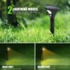 GIGALUMI GL-181 Solar Spike Light 1500mAh Battery with 6V Panel 6000K LED Source 120° Sensing Angle PIR Sensor Outdoor Garden Stake Lamp for Yard Pathway Patio Decor (1Pc, Warm White)