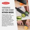 PANCA Knife Set of 3 Stainless Steel Knives for Kitchen| Sharp Edge Cutting Chef Knifes for Chopping Vegetables, Fruits, Multipurpose Knife, Kitchen Tools(Set of 3) (Black)