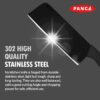 PANCA Knife Set of 3 Stainless Steel Knives for Kitchen| Sharp Edge Cutting Chef Knifes for Chopping Vegetables, Fruits, Multipurpose Knife, Kitchen Tools(Set of 3) (Black)