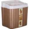 Nayasa Plastic Castle Cutlery Stand | Big | Utensils Holder with Compartments & Drip Tray | Spoon, Fork, Knife & Chopstick Organizer | Tabletop & Kitchen Storage Rack | Brown