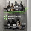Aluminium Heavy Duty Self Adhesive Bathroom Accessories Set Bathroom Kitchen Shelf Rack, Multipurpose Wall Mounted Washroom Organizer