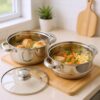 1774791056_Amazon-Brand-Solimo-Stainless-Steel-Steamer-with-Glass-Lid-Induction-Base-Modak-Momo-Maker-17-x-22-x-22.4-Cm-2L-Silver.jpg Amazon Brand - Solimo Stainless Steel Steamer with Glass Lid | Induction Base | Modak, Momo Maker | 17 x 22 x 22.4 Cm | 2L | Silver
