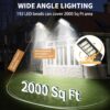 Lendro Plastic Solar Lights Outdoor Waterproof: 2 Pack LED Solar Dusk to Dawn Flood Light Outside 20000 Lumen Solar Powered Security Exterior Wall Mount Lamp Motion Sensor Remote Control