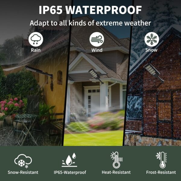 Lendro Plastic Solar Lights Outdoor Waterproof: 2 Pack LED Solar Dusk to Dawn Flood Light Outside 20000 Lumen Solar Powered Security Exterior Wall Mount Lamp Motion Sensor Remote Control