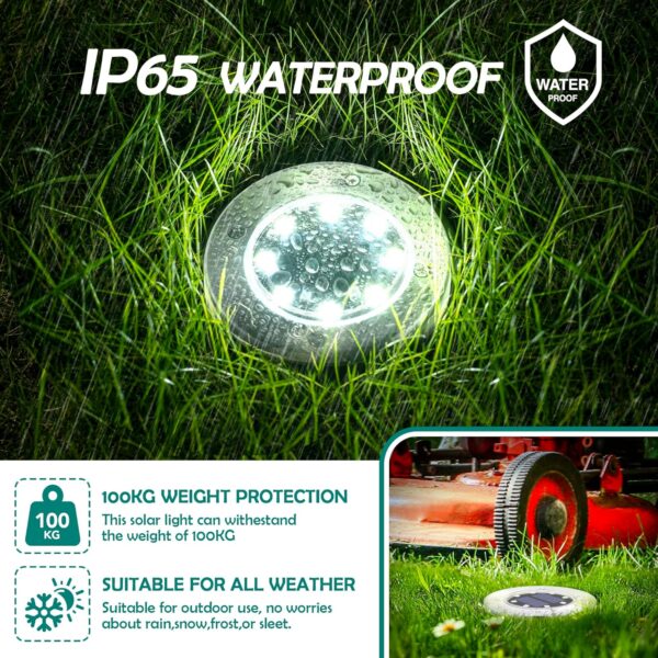 1774802694_16-Pack-Solar-Lights-Outdoor-8-LED-Solar-Powered-Ground-Lights-Waterproof-Garden-Landscape-Lighting-for-Yard-Deck-Patio-Driveway-Pathway-Walkway-Cool-White.jpg 16 Pack Solar Lights Outdoor, 8 LED Solar Powered Ground Lights Waterproof Garden Landscape Lighting for Yard Deck Patio Driveway Pathway Walkway (Cool White)