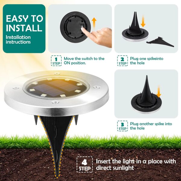 1774802695_16-Pack-Solar-Lights-Outdoor-8-LED-Solar-Powered-Ground-Lights-Waterproof-Garden-Landscape-Lighting-for-Yard-Deck-Patio-Driveway-Pathway-Walkway-Cool-White.jpg 16 Pack Solar Lights Outdoor, 8 LED Solar Powered Ground Lights Waterproof Garden Landscape Lighting for Yard Deck Patio Driveway Pathway Walkway (Cool White)