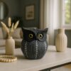 Xtore® Modern Classy Lucky Owl Resin Art Figure Showpiece -(Pack of 1, Black)
