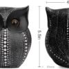 Xtore® Modern Classy Lucky Owl Resin Art Figure Showpiece -(Pack of 1, Black)