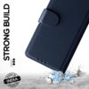 Pikkme Flip Cover Leather Finish | Inside TPU with Card Pockets | Wallet Stand and Shock Proof | Complete Protection Flip Case for Redmi 13C 5G(Blue)