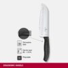 1774814263_Victorinox-Swiss-Made-Swiss-Classic-Santoku-Knife-17-cm-Straight-Fluted-Black-6.8523.17B.jpg Victorinox Swiss Made Swiss Classic Santoku Knife 17 cm Straight Fluted Black| 6.8523.17B