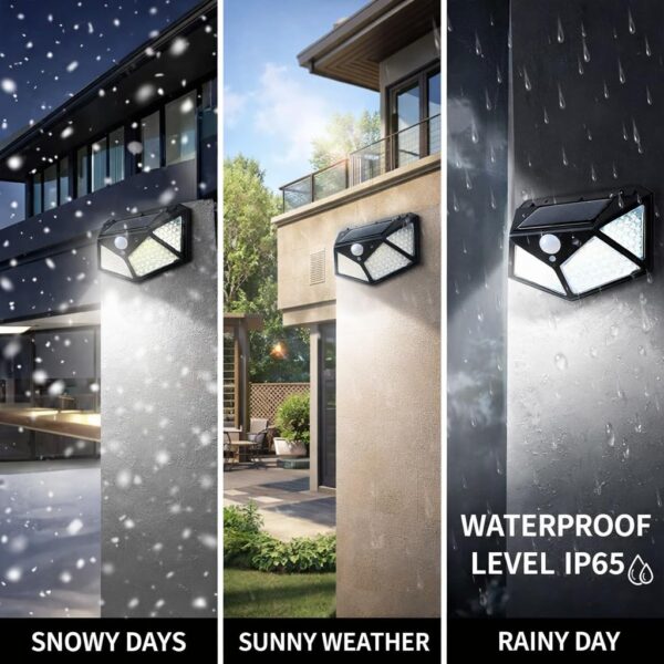 Solar Motion Sensor Sun-Powered LED Wall Light | 1W Wireless Waterproof LED Outdoor Lamp with 120 Degrees Angle Lighting | Wall-Mounted Security Light for Garden, Garage, Pathway,Yard (Pack of 1)