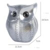 Xtore® Modern Classy Lucky Owl Resin Art Figure Showpiece (Silver), 1 Piece