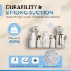 Luxura Bathroom Organiser Without Drill Suction Shelf No Drill No Adhesive Suction Use Installation Pack of 2pcs